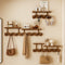 Wall Mounted Coat Rack with Shelf - Bamboo Entryway Organizer with Hooks for Coats and Keys - Modern Minimalist Design
