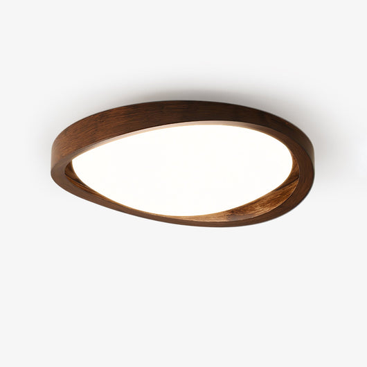 Walnut Elegance | Modern Stylish Flush Mount Ceiling Light Fixture 1
