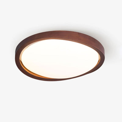 Walnut Elegance | Modern Stylish Flush Mount Ceiling Light Fixture 9