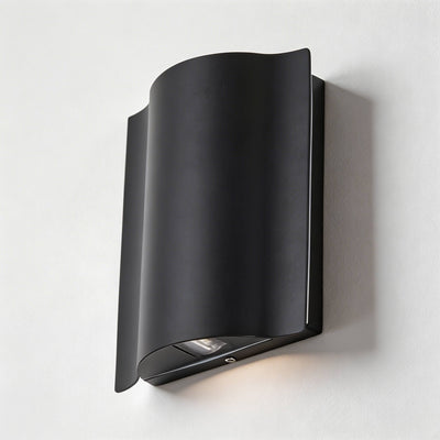 WavyLight | Modern Up and Down Outdoor Wall Light Fixture with Clear Glass Shade 7