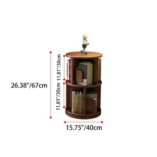 White Bookshelf | Solid Wood | Rotating Design | Space-Saving Solution | Home Office & Living Room