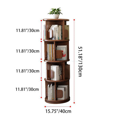 White Bookshelf | Solid Wood | Rotating Design | Space-Saving Solution | Home Office & Living Room 5