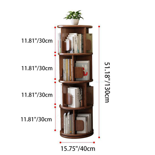 White Bookshelf | Solid Wood | Rotating Design | Space-Saving Solution | Home Office & Living Room 5