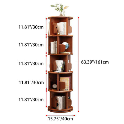 White Bookshelf | Solid Wood | Rotating Design | Space-Saving Solution | Home Office & Living Room 6