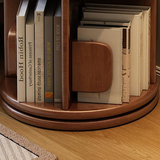 White Bookshelf | Solid Wood | Rotating Design | Space-Saving Solution | Home Office & Living Room