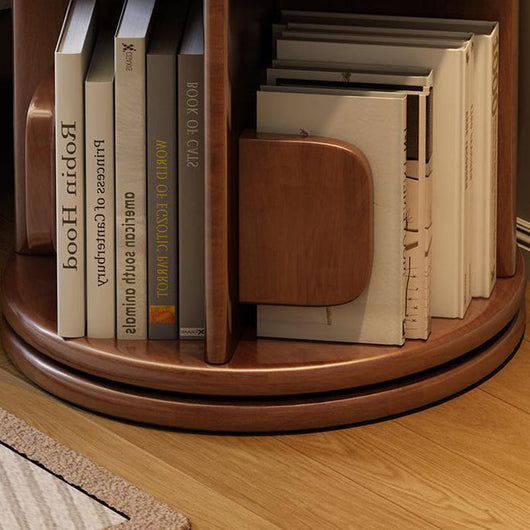 White Bookshelf | Solid Wood | Rotating Design | Space-Saving Solution | Home Office & Living Room 7