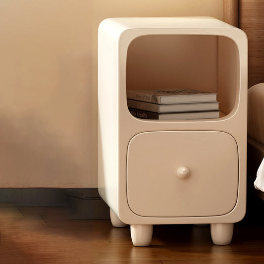 White Nightstand | Modern MDF Construction | 1 or 2 Drawer Storage | Bedroom Furniture 0