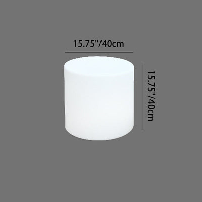 White Outdoor Coffee Table with LED Lighting | Modern Minimalist Patio Furniture 4