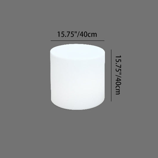 White Outdoor Coffee Table with LED Lighting | Modern Minimalist Patio Furniture 4