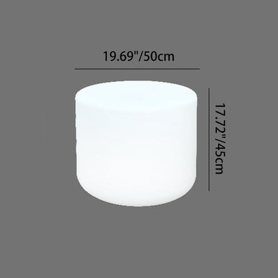 White Outdoor Coffee Table with LED Lighting | Modern Minimalist Patio Furniture 5
