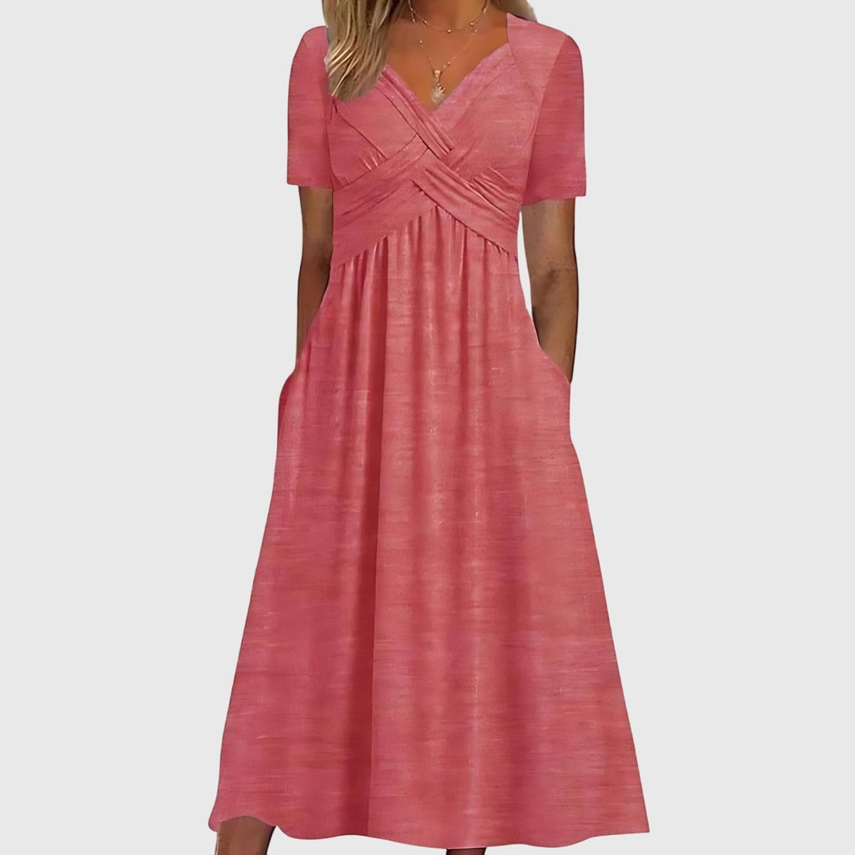 Women's A-Line Midi Dress Tummy Control Soft Black Elegant Cocktail 3