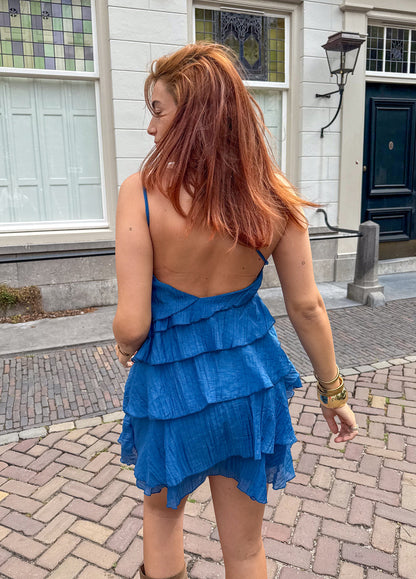 Women's Asymmetrical Mini Dress Ruffle Detail Casual Summer 4