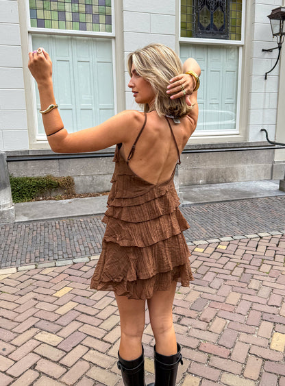 Women's Asymmetrical Mini Dress Ruffle Detail Casual Summer 7