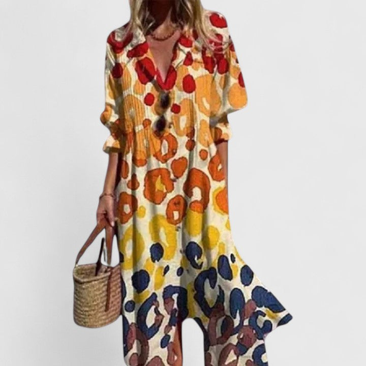 Women's Boho Maxi Dress Vibrant Colors Relaxed Fit Lightweight Summer 3