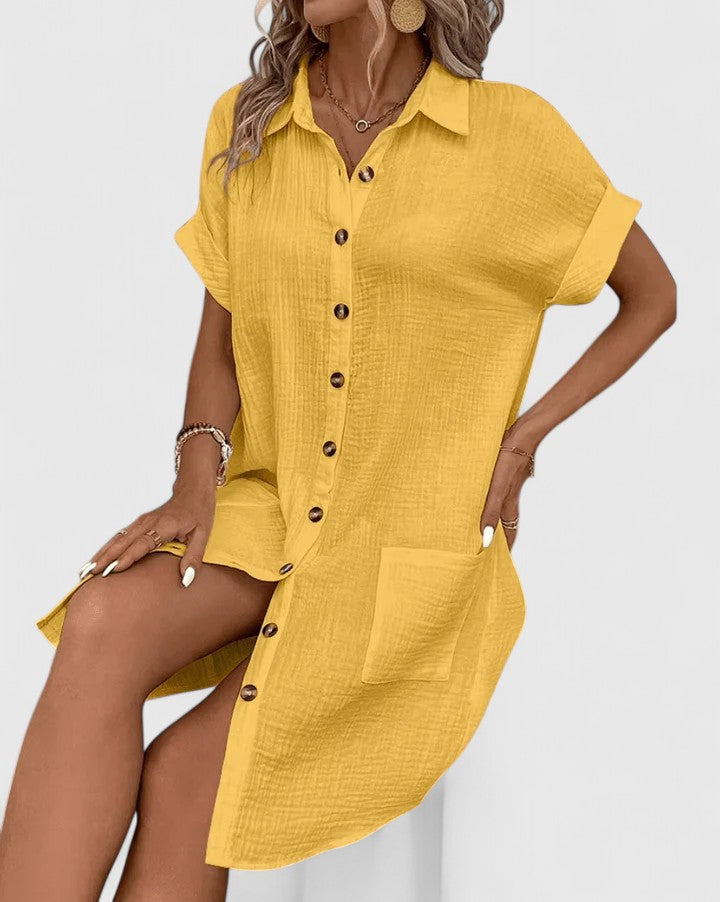Women's Casual Midi Dress Relaxed Fit Breathable Fabric Summer 1