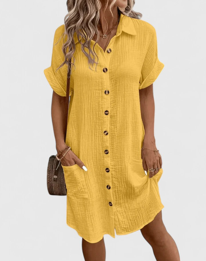 Women's Casual Midi Dress Relaxed Fit Breathable Fabric Summer 3