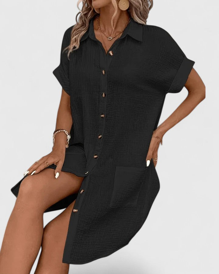 Women's Casual Midi Dress Relaxed Fit Breathable Fabric Summer 4