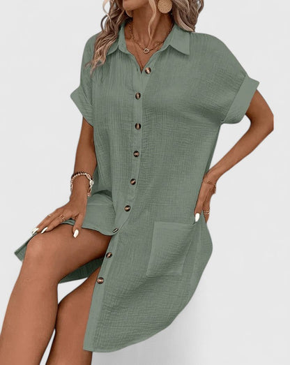 Women's Casual Midi Dress Relaxed Fit Breathable Fabric Summer 7