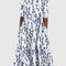 Women's Floral Midi Dress Stretch Fabric Casual Summer Plus Size