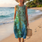 Women's Midi Dress Abstract Pattern Lightweight Casual Summer