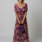 Women's Off Shoulder Midi Dress Lightweight Draped Neckline Casual Summer