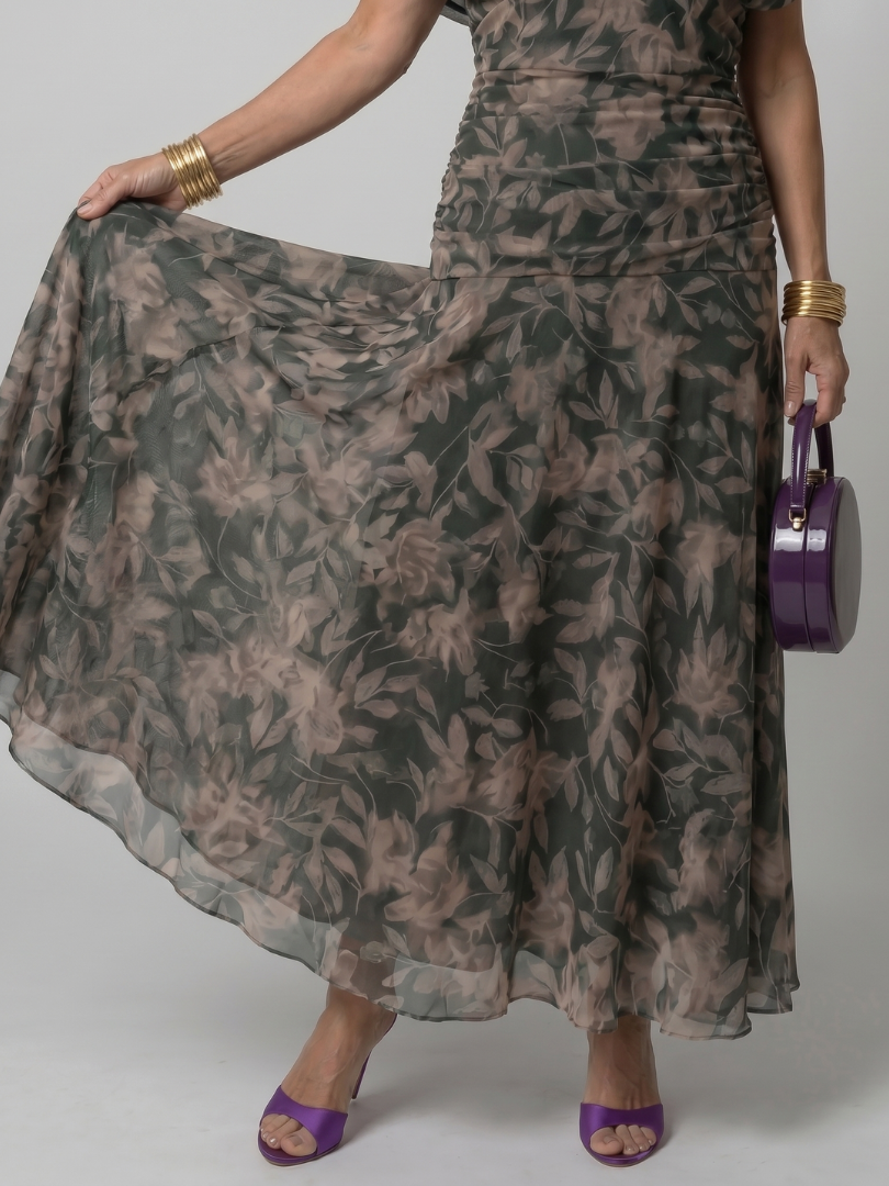 Women's Off Shoulder Midi Dress Lightweight Draped Neckline Casual Summer 8