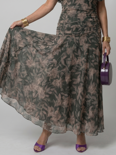 Women's Off Shoulder Midi Dress Lightweight Draped Neckline Casual Summer 8