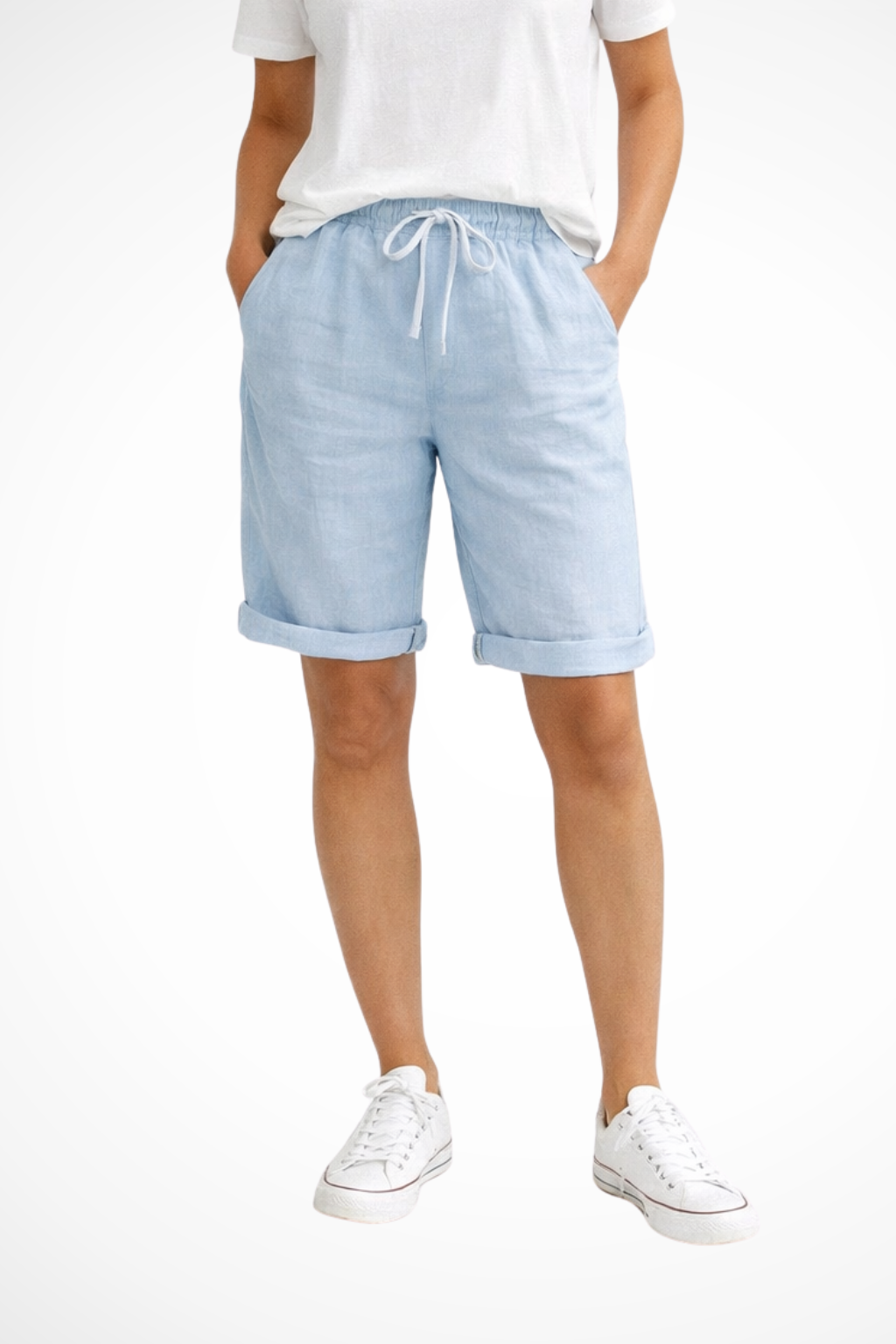 Women's Relaxed Fit Linen Capri Pants Casual Summer Essential 1
