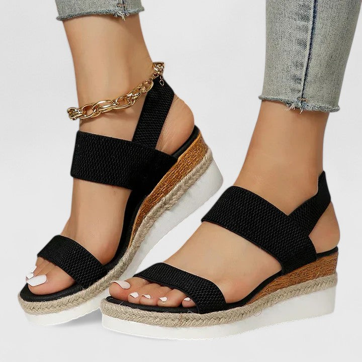 Women's Sandals Orthopedic Arch Support Cushioned Comfort Black 1