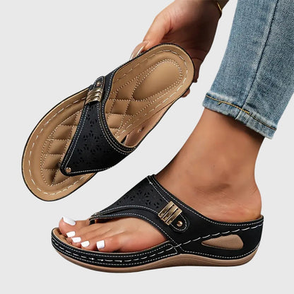 Women's Sandals Slip On Orthopedic Support Shock Absorbing Comfortable Beige 0