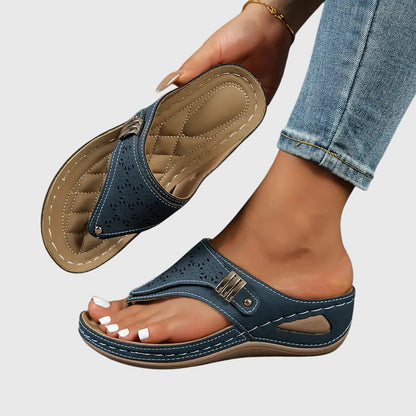 Women's Sandals Slip On Orthopedic Support Shock Absorbing Comfortable Beige 2