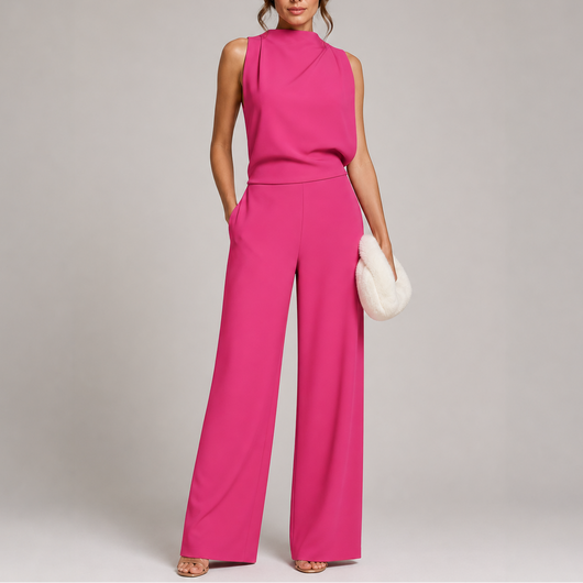 Women's Sleeveless Jumpsuit Wide Leg Soft Fabric Relaxed Fit 3