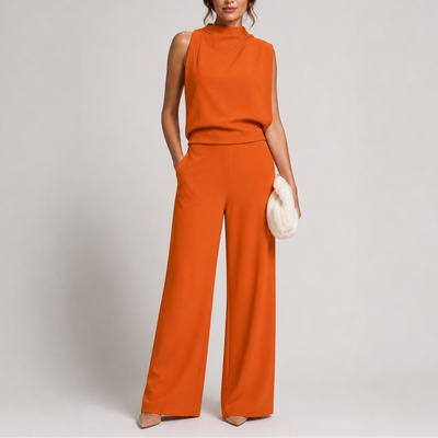 Women's Sleeveless Jumpsuit Wide Leg Soft Fabric Relaxed Fit 4