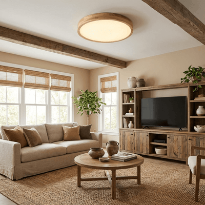 WoodenAura | Modern Stylish Flush Mount Ceiling Light Fixture 3