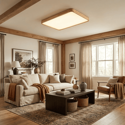 WoodenAura | Modern Stylish Flush Mount Ceiling Light Fixture 5