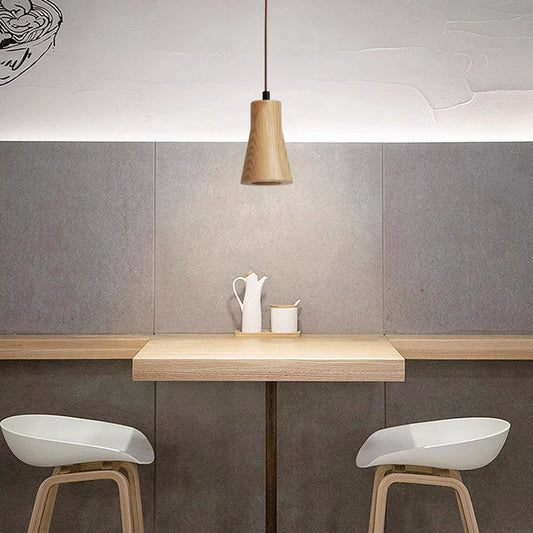 Wooden Pendant Light | Modern Design | Adjustable Height | Ideal for Kitchen or Living Room 0