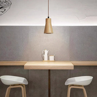 Wooden Pendant Light | Modern Design | Adjustable Height | Ideal for Kitchen or Living Room