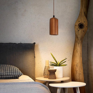 Wooden Pendant Light | Modern Design | Adjustable Height | Ideal for Kitchen or Living Room