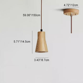 Wooden Pendant Light | Modern Design | Adjustable Height | Ideal for Kitchen or Living Room