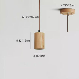 Wooden Pendant Light | Modern Design | Adjustable Height | Ideal for Kitchen or Living Room