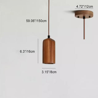 Wooden Pendant Light | Modern Design | Adjustable Height | Ideal for Kitchen or Living Room