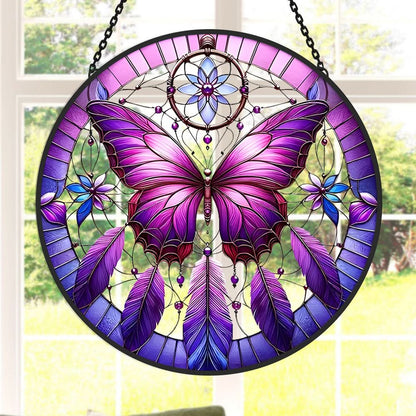 Butterfly Sun Catcher Decoration Stained Glass Window Hanging