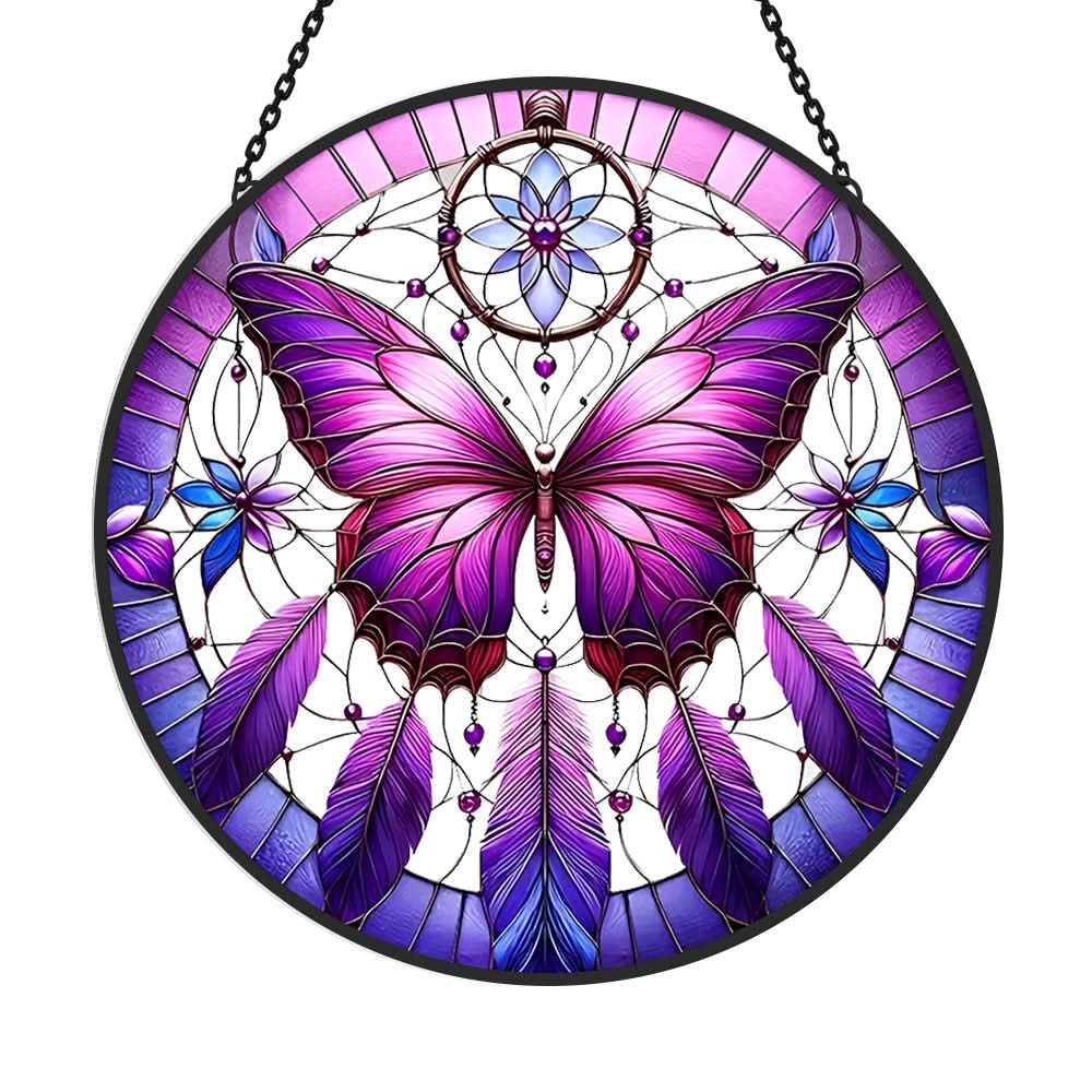 Butterfly Sun Catcher Decoration Stained Glass Window Hanging