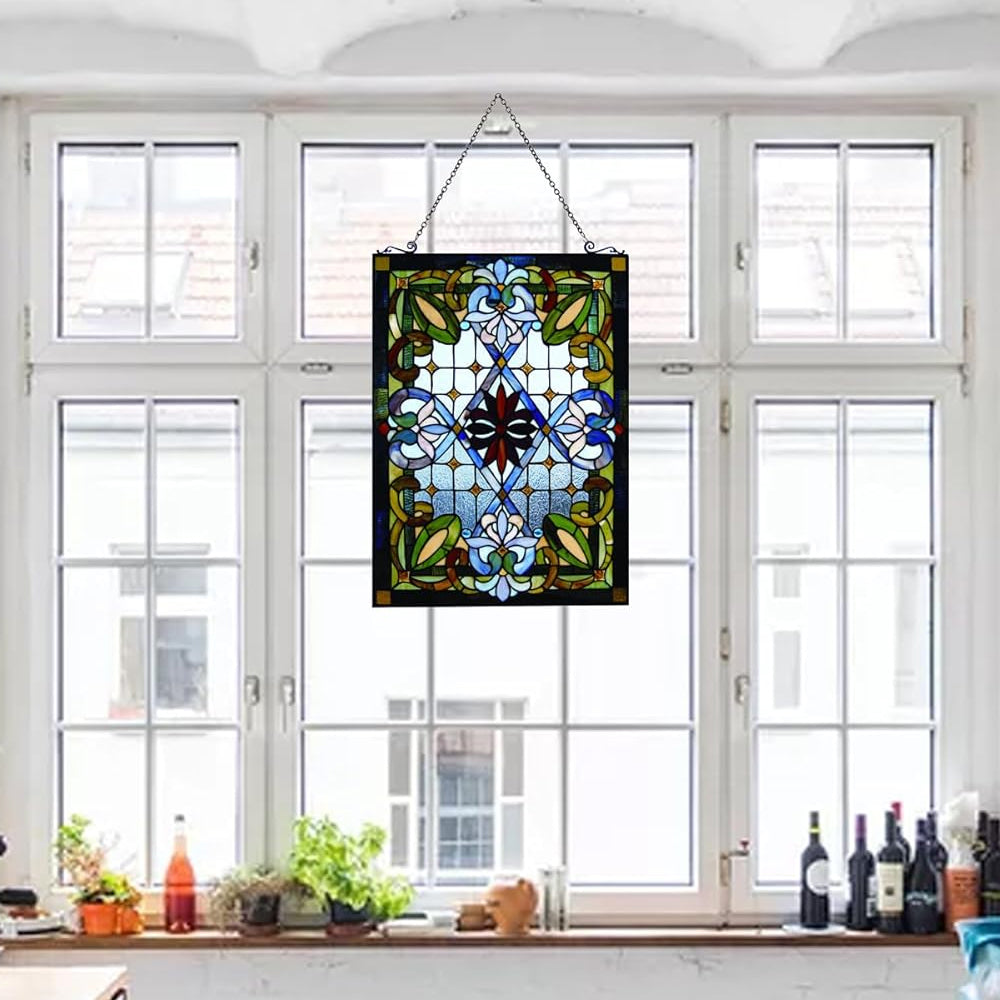 Geometry Sun Catcher Decoration Stained Glass Window Hanging